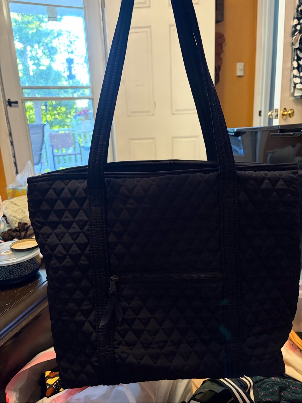 Vera Bradley Navy Blue Quilted Shoulder Tote